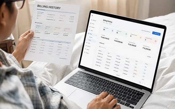 Integrated billing claims and service closure workflow with contract reconciliation and asset service history tracking