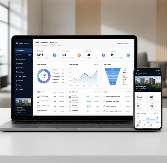 End-to-End Real Estate Lead Management & Conversion System (Project-Centric)