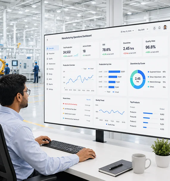 Operational Visibility & Reporting Dashboard For Manufacturing Industry