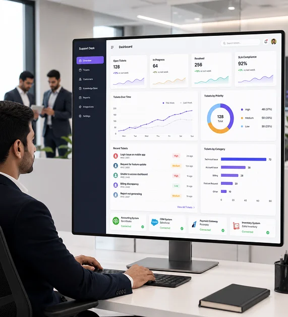 Service management platform customisation based on hardware categories warranty policies field team structures and ERP integrations