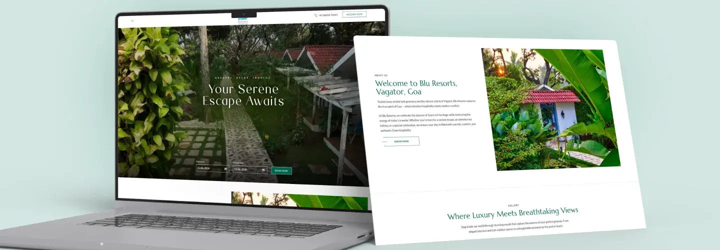 Web Designing & Development For Blu Resorts