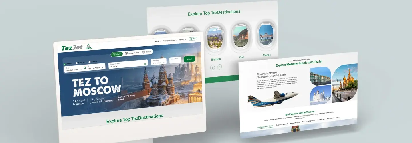 Web Designing & Development For TezJet