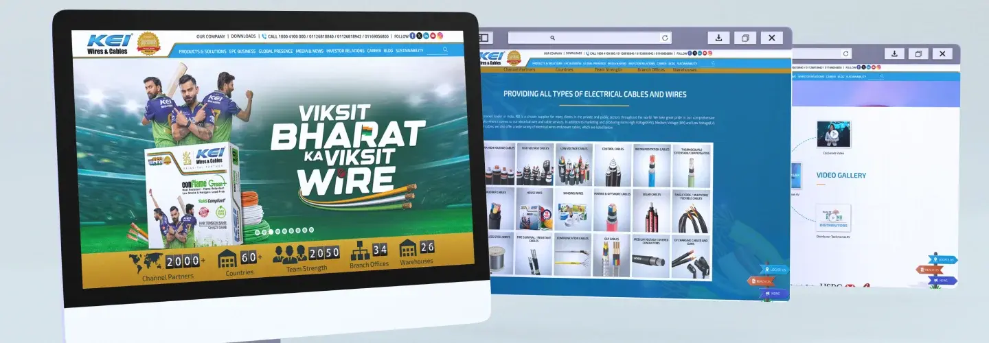 Website Designing & Development For KEI Industries Limited
