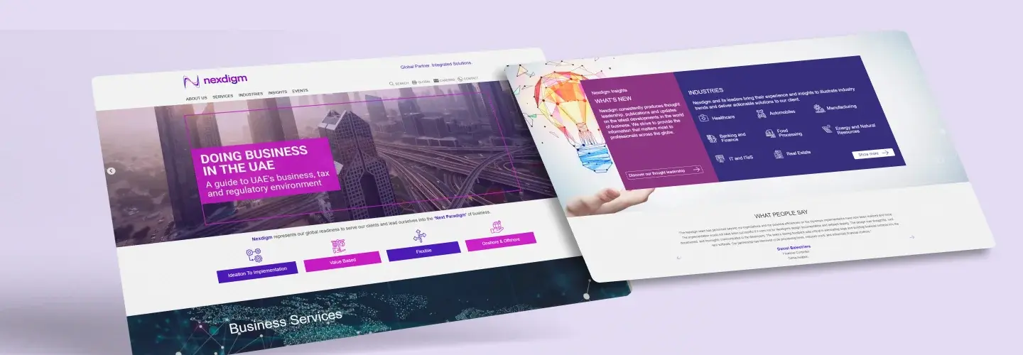 Website Designing & Development For Nexdigm