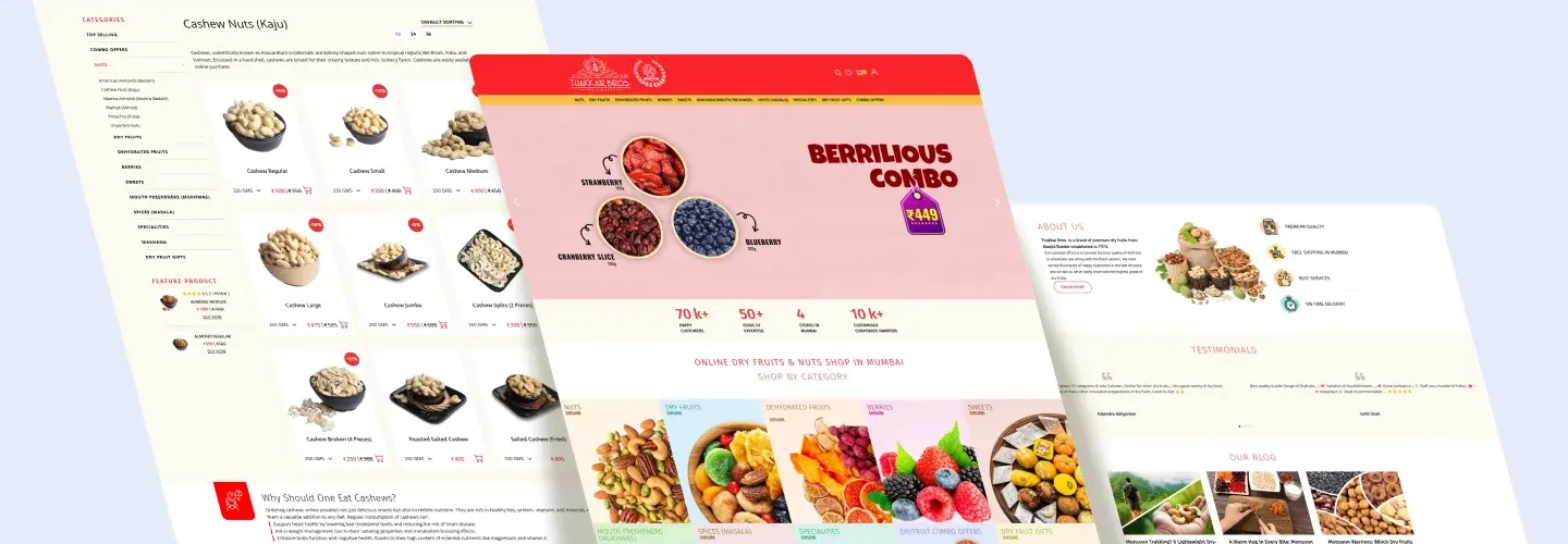 Website Designing & Development For Thakkar Bros